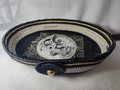 Nightmare Embroidered Rope Basket, Handmade Rope Basket with Jack and Sally Embroidery