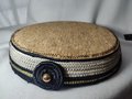 Nightmare Embroidered Rope Basket, Handmade Rope Basket with Jack and Sally Embroidery