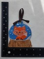Fox Snow Globe Ornament, Floral Fox Ornament, Snow Globe Ornament, Customized Ornament