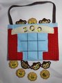 Zoo Tic-tac-toe Travel Game, Customizable Colors, Add Name, Lion and Monkey Markers