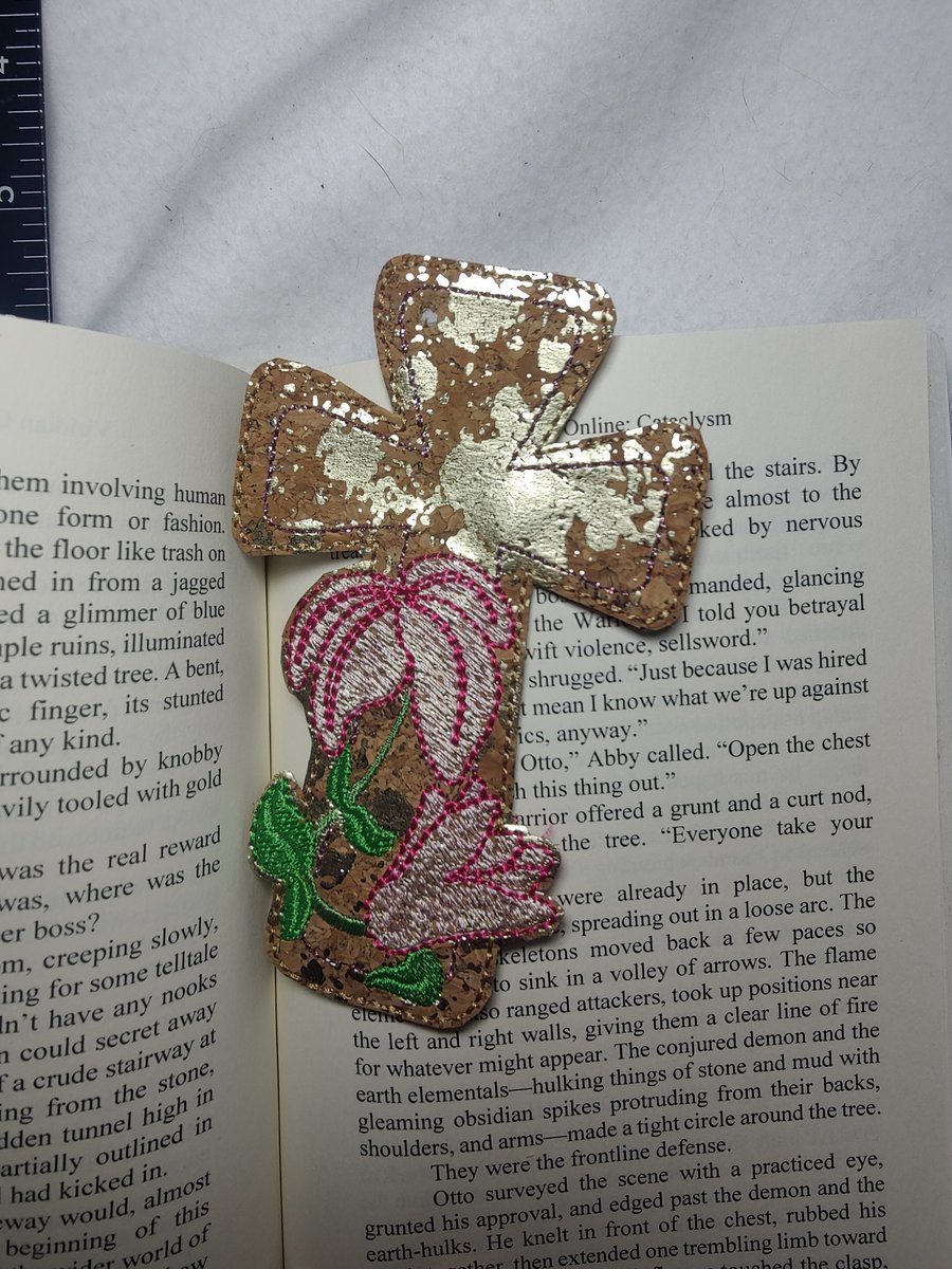Lily Cross Bookmark, Easter Bookmark