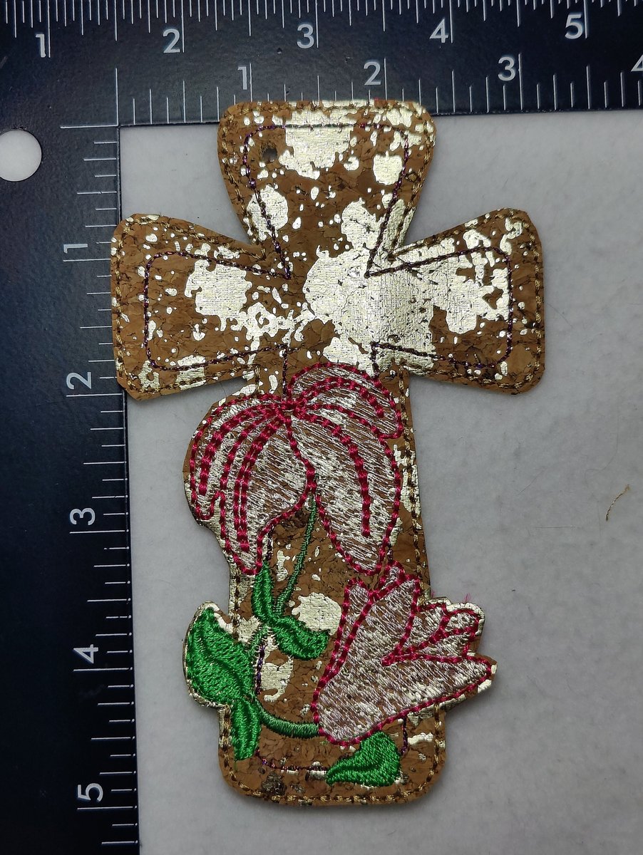 Lily Cross Bookmark, Easter Bookmark