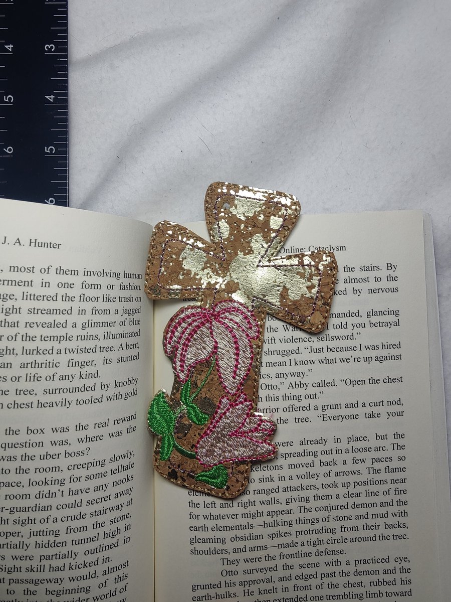 Lily Cross Bookmark, Easter Bookmark