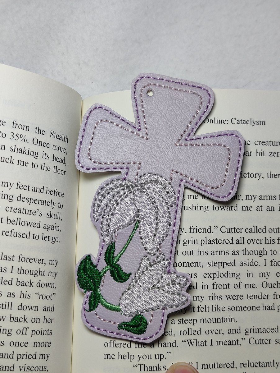 Lily Cross Bookmark, Easter Bookmark