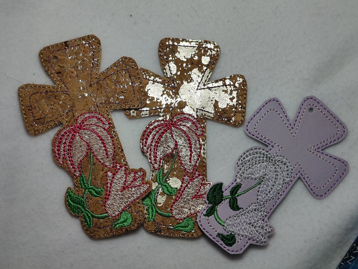 Lily Cross Bookmark, Easter Bookmark