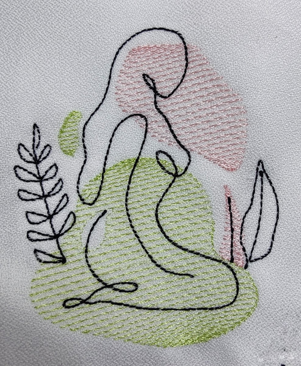 Continuous Line Embroidery Design, Woman Kneeling Sketch Embroidery Design, Digital Download, Two Sizes