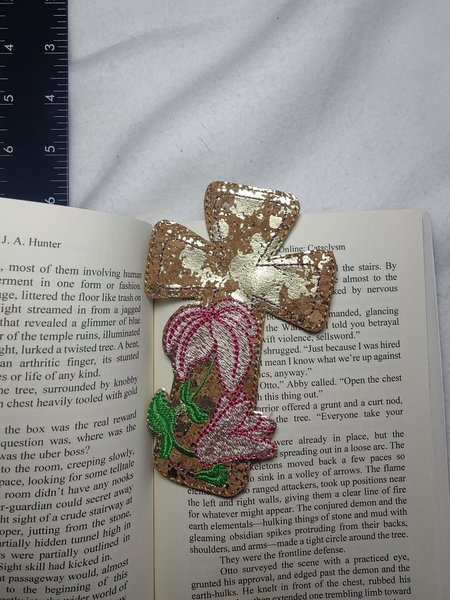 Lily Cross Bookmark, Easter Bookmark