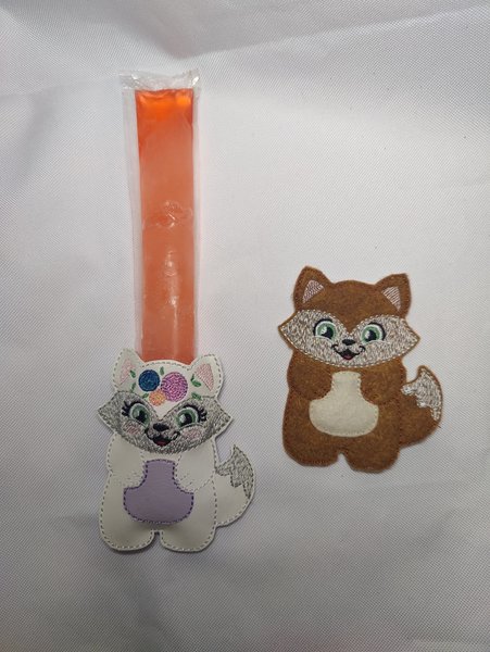 Fox Ice Pop Holder, Floral Fox Popsicle Holder